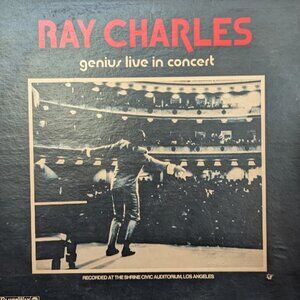 Ray Charles Genius Live In Concert VTG LP BluesWay ABC BLS-6053 Record album